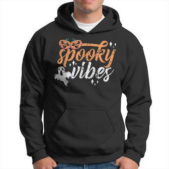 Vintage Spooky Vibes Halloween Novelty Graphic Art Design Hoodie - Seseable