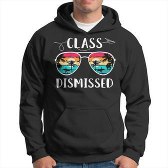 Vintage Teacher Class Dismissed Sunglasses Sunset Surfing V2 Hoodie - Seseable