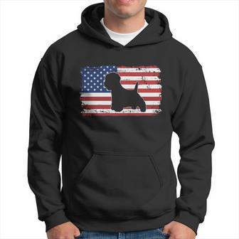 Vintage West Highland White Terrier Dog Us American Flag Gift Hoodie - Monsterry AU