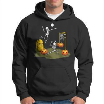 Volleyball Halloween Volleyween Skeleton Costume Men Hoodie - Thegiftio UK