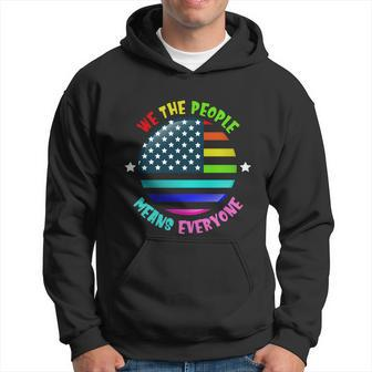 We The People Means Everyone Vintage Lgbt Gay Pride Flag Hoodie - Thegiftio UK