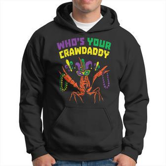 Whos Your Crawdaddy Crawfish Jester Beads Mardi Gras Men Hoodie - Thegiftio UK