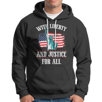 With Liberty And Justice For All Plus Size Shirt For Men Women Family Unisex Hoodie - Monsterry AU