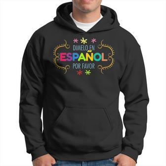 Womens En Espanol Por Favor Spanish Bilingual Teacher Maestra Men Hoodie - Thegiftio UK