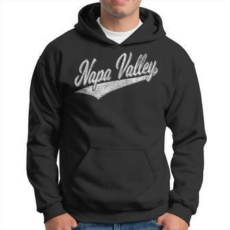Womens Napa Valley California Flag Sports Baseball Script Jersey Hoodie - Thegiftio UK