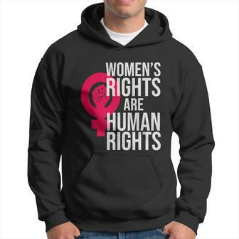 Womens Rights Are Human Rights Feminist Graphic Design Printed Casual Daily Basic Hoodie - Thegiftio UK