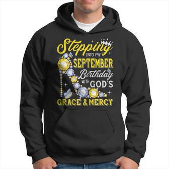 Womens Stepping Into September Birthday With Gods Grace And Mercy V8 Men Hoodie Graphic Print Hooded Sweatshirt - Thegiftio UK
