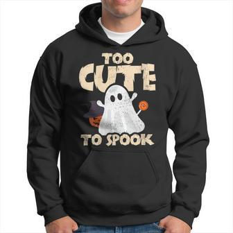 Womens Too Cute To Spook For A Witch Halloween V2 Hoodie - Thegiftio UK