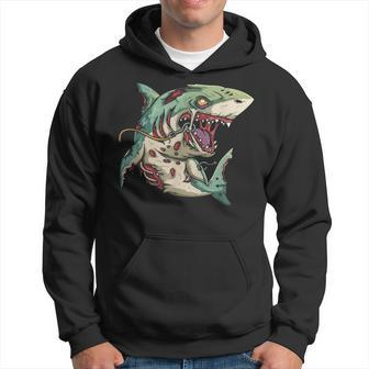 Zombie Shark Halloween Party Outfit Gift For Surfers Kids Men Hoodie - Thegiftio UK