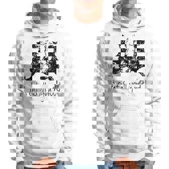 A Cat Is All You Need Black And White Cats Men Hoodie - Thegiftio