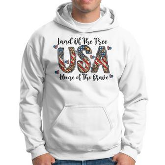 America Land Of The Free Home Of The Brave Hoodie - Thegiftio UK