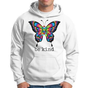 Autism Awareness Kindness Butterfly Be Kind Teacher Women Men Hoodie - Thegiftio UK