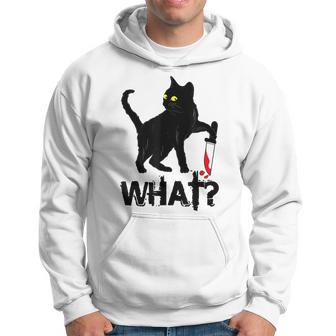 Cat What Murderous Black Cat With Knife Halloween Hoodie - Seseable