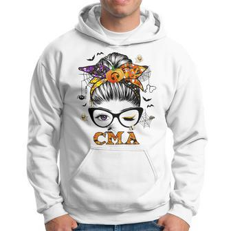 Cma Messy Bun Hair Halloween Certified Medical Assistant Sweatshirt Men Hoodie - Thegiftio UK