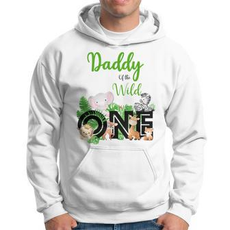 Daddy Of The Wild One | Zoos Happy Birthday Jungle Animal Men Hoodie Graphic Print Hooded Sweatshirt - Thegiftio UK
