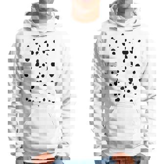 Dalmatian Dog Funny Halloween Costume Diy Pet Owner Men Hoodie Graphic Print Hooded Sweatshirt - Thegiftio