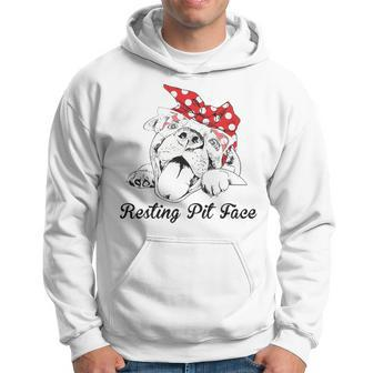 Dog Pitbull Resting Pit Face For Dogs Men Hoodie - Thegiftio UK