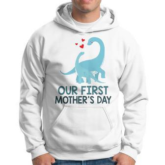 First Mothers Day Matching Mom & Baby Boy Dinosaur Onesie Gift Graphic Design Printed Casual Daily Basic Men Hoodie - Thegiftio UK