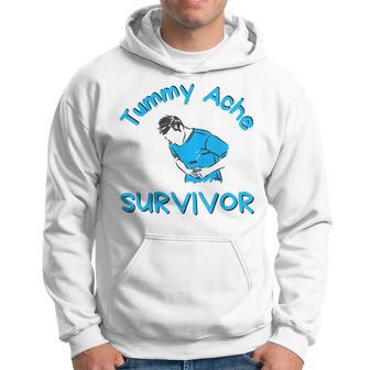 Funny Vintage Tummy Ache Survivor My Stomach Hurts Hoodie - Thegiftio UK