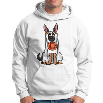 German Shepherd Halloween Begging For Treats Men Hoodie - Thegiftio UK