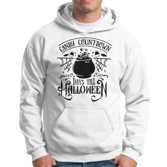 Halloween Candy Countdown Days Till Halloween - Black Men Hoodie Graphic Print Hooded Sweatshirt - Seseable