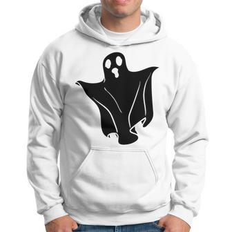 Halloween Creepy Ghost Black Design For You Men Hoodie Graphic Print Hooded Sweatshirt - Seseable