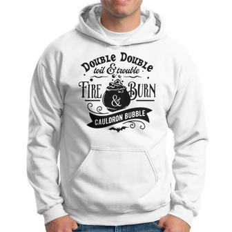 Halloween Double Double Toil And Trouble Men Hoodie Graphic Print Hooded Sweatshirt - Seseable