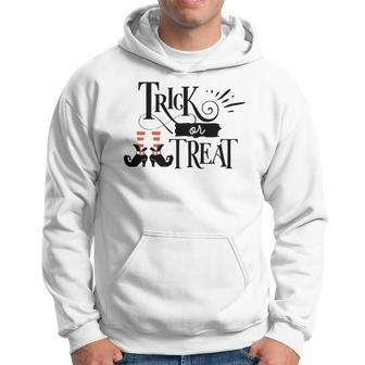 Halloween Funny Trick Or Treat Black Design Men Hoodie Graphic Print Hooded Sweatshirt - Seseable