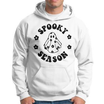 Halloween Ghost Vintage Groovy Trick Or Treat Spooky Vibes Hoodie - Seseable