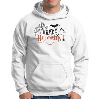 Halloween Happy Halloween Black And Orange Men Hoodie Graphic Print Hooded Sweatshirt - Seseable