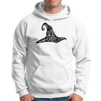 Halloween Hat - Out Of Candy Black Design Men Hoodie Graphic Print Hooded Sweatshirt - Seseable