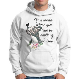 In A World Where You Can Be Anything Be Kind Pitbull Dog Men Hoodie - Thegiftio UK
