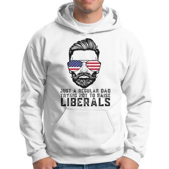 Just A Regular Dad Trying Not To Raise Liberals Father S Day 1 1 Men Hoodie - Thegiftio UK