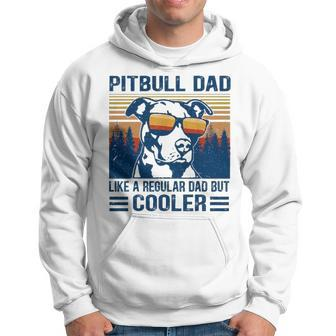 Pitbull Dad Like A Regular Dad But Cooler Graphic Design Printed Casual Daily Basic Men Hoodie - Thegiftio UK