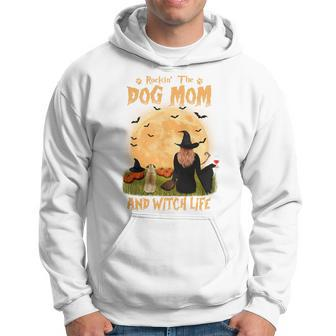 Rocking The Dog Mom And Witch Life Pug Halloween Sweatshirt Men Hoodie - Thegiftio UK