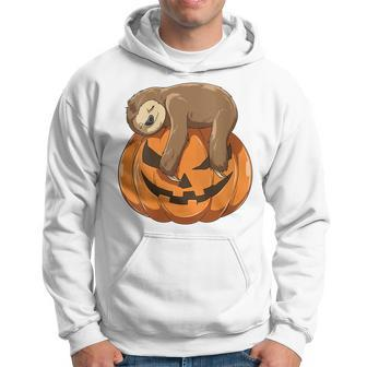 Sloth Pumpkin Halloween Sloth Themed Halloween Lovers Men Hoodie - Thegiftio UK