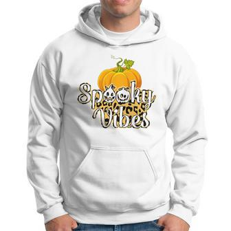 Thick Thights And Spooky Vibes Pumpkin Halloween Hoodie - Seseable