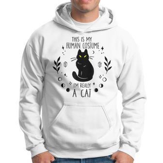 This Is My Human Costume Im Really A Cat Halloween Costume Hoodie - Seseable