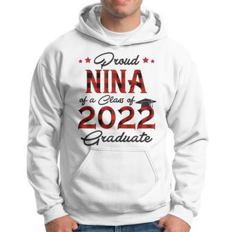 Womens Proud Nina Of A Class Of 2022 Graduate Senior 22 Red Plaid Graphic Design Printed Casual Daily Basic Men Hoodie - Thegiftio UK