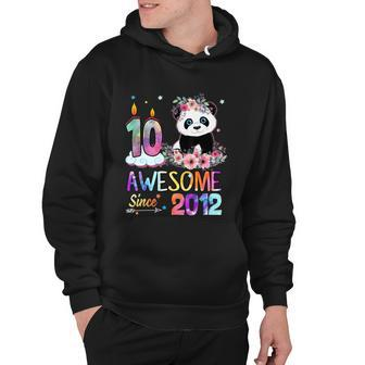 10 Years Old Awesome Since 2012 10Th Birthday Panda Unicorn Hoodie - Monsterry CA
