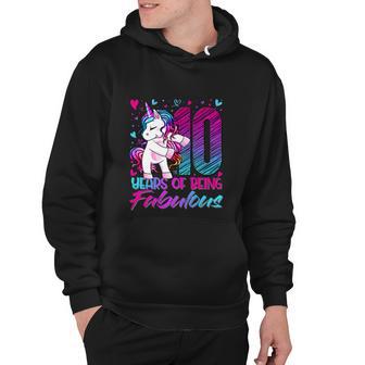 10Th Birthday 10 Year Old Girl Flossing Funny Unicorn Party Hoodie - Monsterry AU