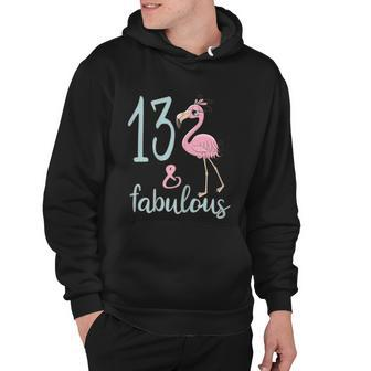 13Th Birthday Flamingo Outfit Girls 13 Year Old Bday Hoodie - Monsterry