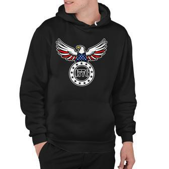 1776 American Flag Eagle Hoodie - Monsterry CA