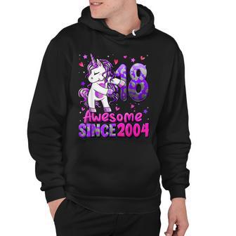 18 Years Old Unicorn Flossing 18Th Birthday Girl Unicorn Hoodie - Seseable