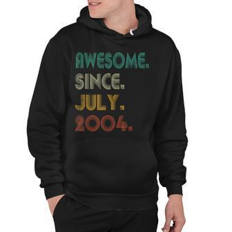 18Th Birthday 18 Years Old Awesome Since July 2004 Hoodie - Seseable