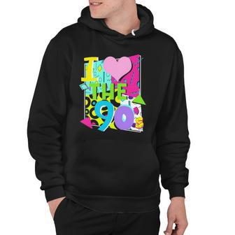 1990&8217S 90S Halloween Party Theme I Love Heart The Nineties Hoodie | Mazezy