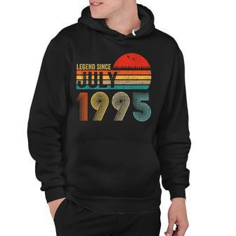 27 Years Old Retro Birthday Gifts Legend Since July 1995 Hoodie - Seseable
