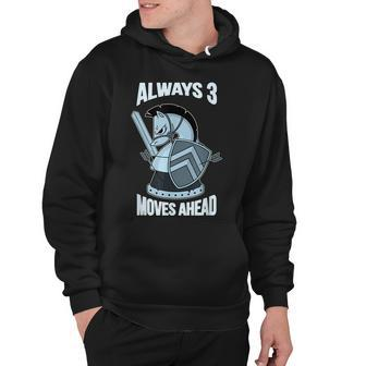 3 Moves Ahead Knight Chess Gift Idea For Nerdy Kids Hoodie - Seseable