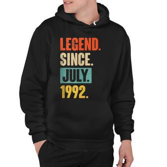 30 Years Old Gifts Legend Since July 1992 30Th Birthday Hoodie - Seseable