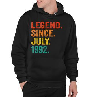 30Th Birthday Legend Since July 1992 30 Years Old Vintage Hoodie - Seseable